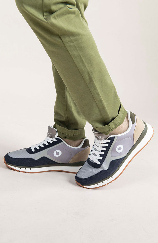 Ecoalf Cervino gray navy sneaker 100% vegan | Sophie Stone