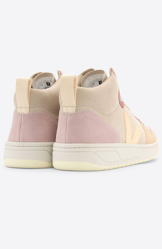 VEJA V-15 Suede multico peach durable sneakers | Sophie Stone