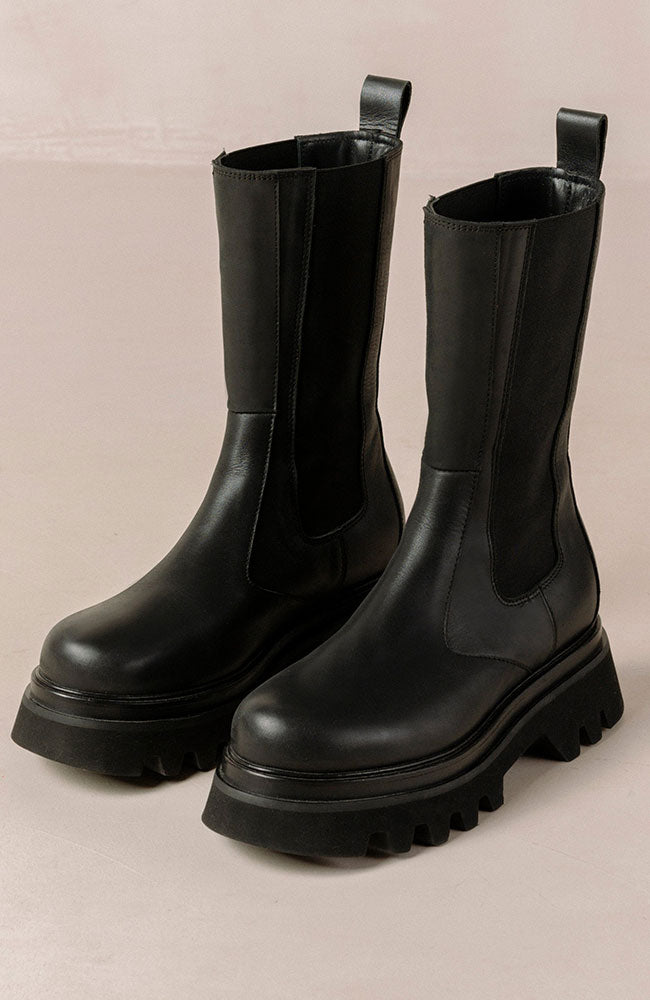 Alohas All Rounder black leather boots durable leather | Sophie Stone