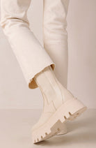 Alohas All Rounder white leather boots sustainable leather | Sophie Stone