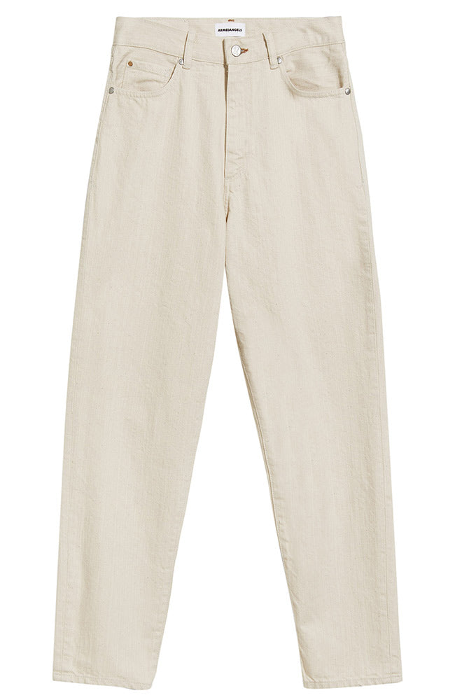 ARMEDANGELS Mairaa undyed mom jeans in organic & recycled cotton beige | Sophie Stone