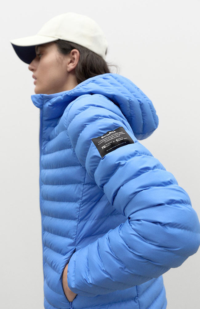 Ecoalf Atlantic Jacket Blue 100% R-PET durable jackets | Sophie Stone 