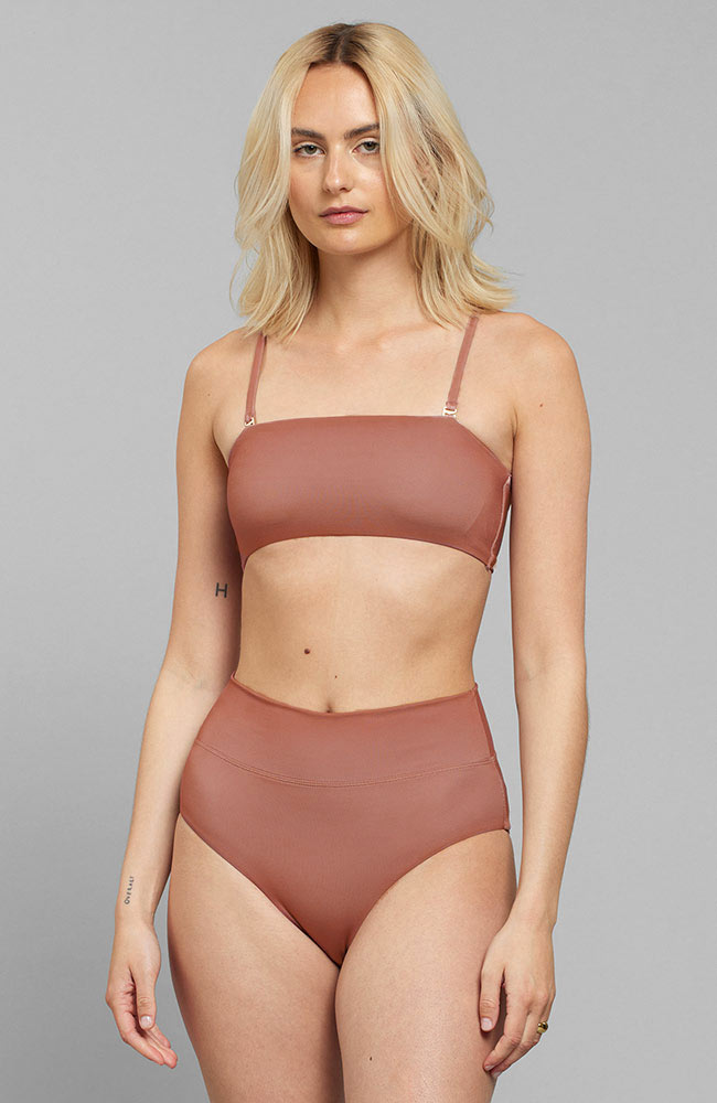 Dedicated bikini bottoms Slite Copper Brown made of 100% recycled plastic | Sophie Stone 