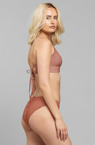 Dedicated bikini bottoms Sanda Copper Brown from recycled plastic durable | Sophie Stone 