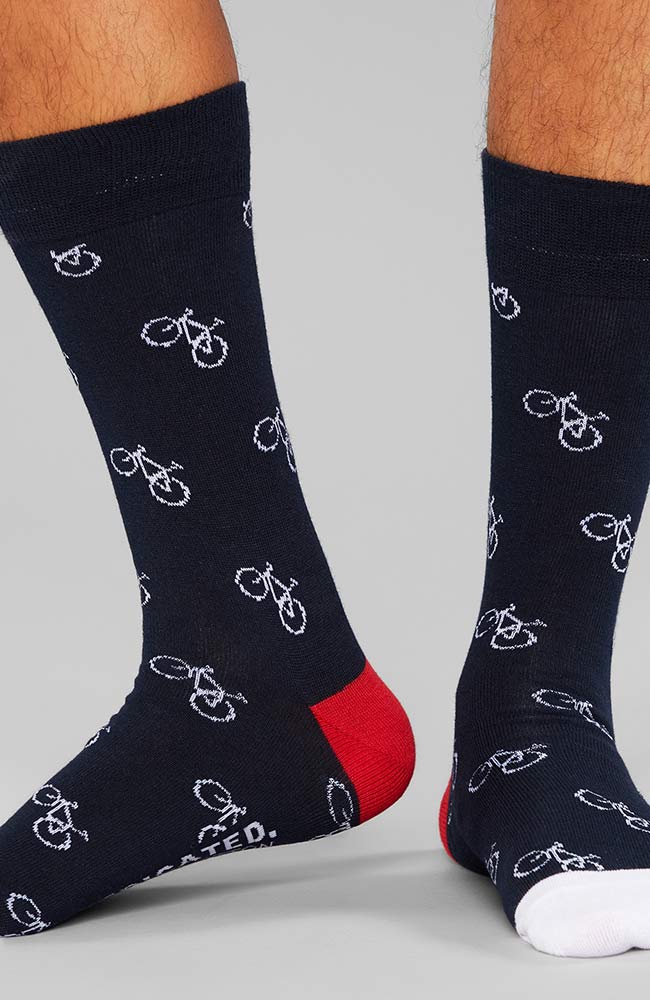 Dedicated Sigtuna Bicycle socks blue white red | Sophie Stone