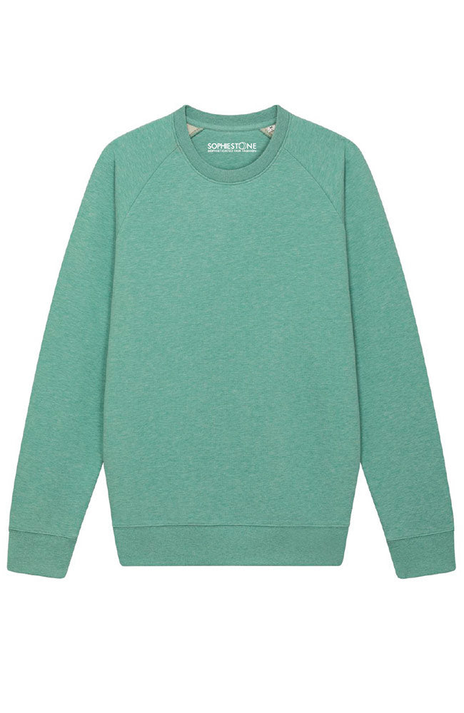 Sophie Stone Thomas jumper Mid heather green from organic cotton | sustainable 
