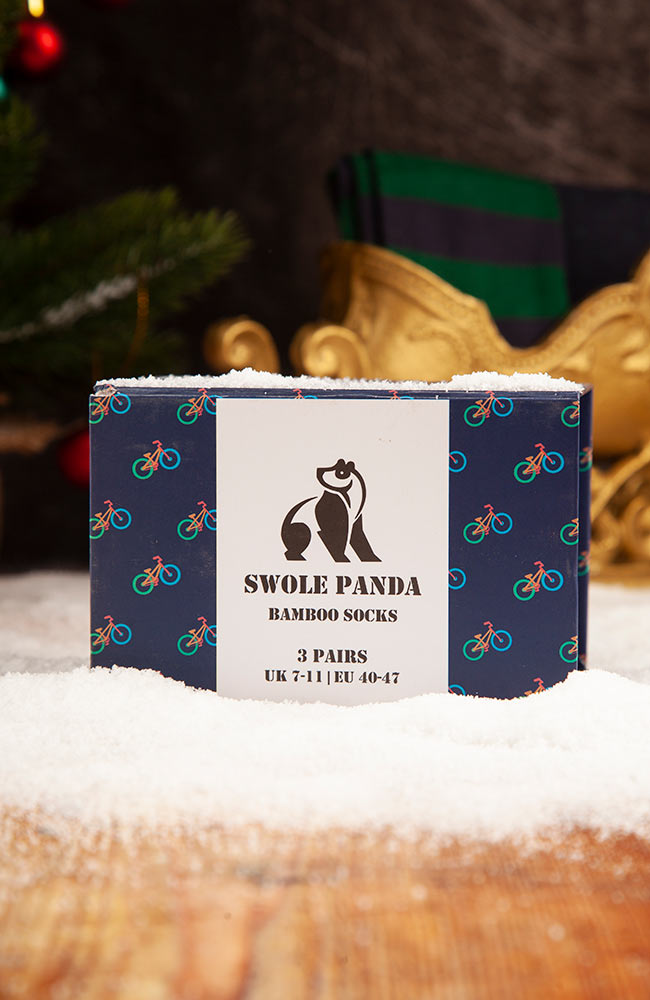 Swole Panda socks bamboo 3-pack gift pack bikes | Sophie Stone