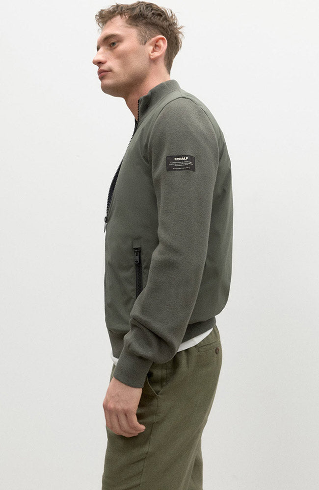 Ecoalf Petrea knit jacket green durable material | Sophie Stone 