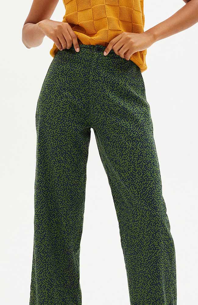 Thinking MU Green Chamaleon Mariam trousers | Sophie Stone
