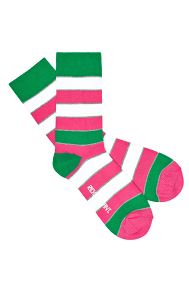Rich&Vibrant Pink Stripes socks organic cotton | Sophie Stone