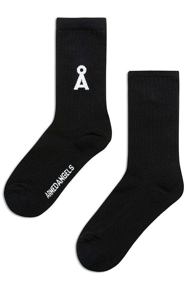 ARMEDANGELS Saamu sports socks black organic cotton | Sophie Stone
