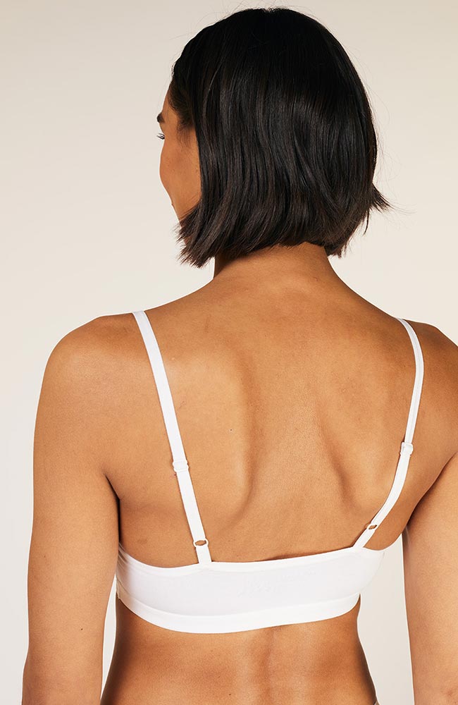 People Soft Bra Top in white organic cotton | Sophie Stone