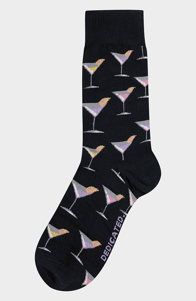Dedicated Sigtuna cocktail socks black from organic cotton | Sophie Stone