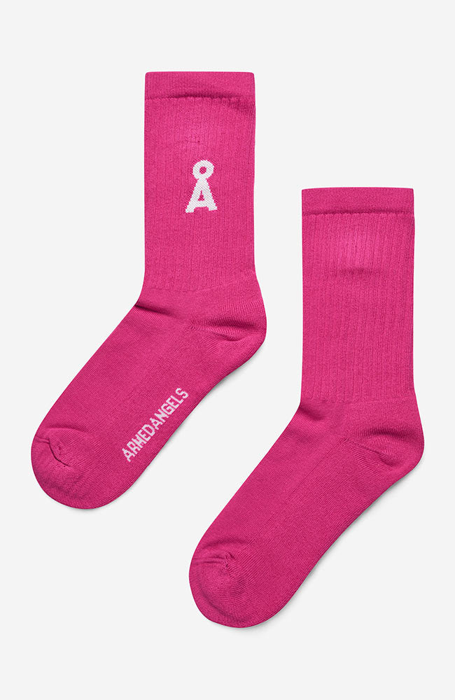 ARMEDANGELS Saamus Bold sports socks bright raspberry organic cotton | Sophie Stone