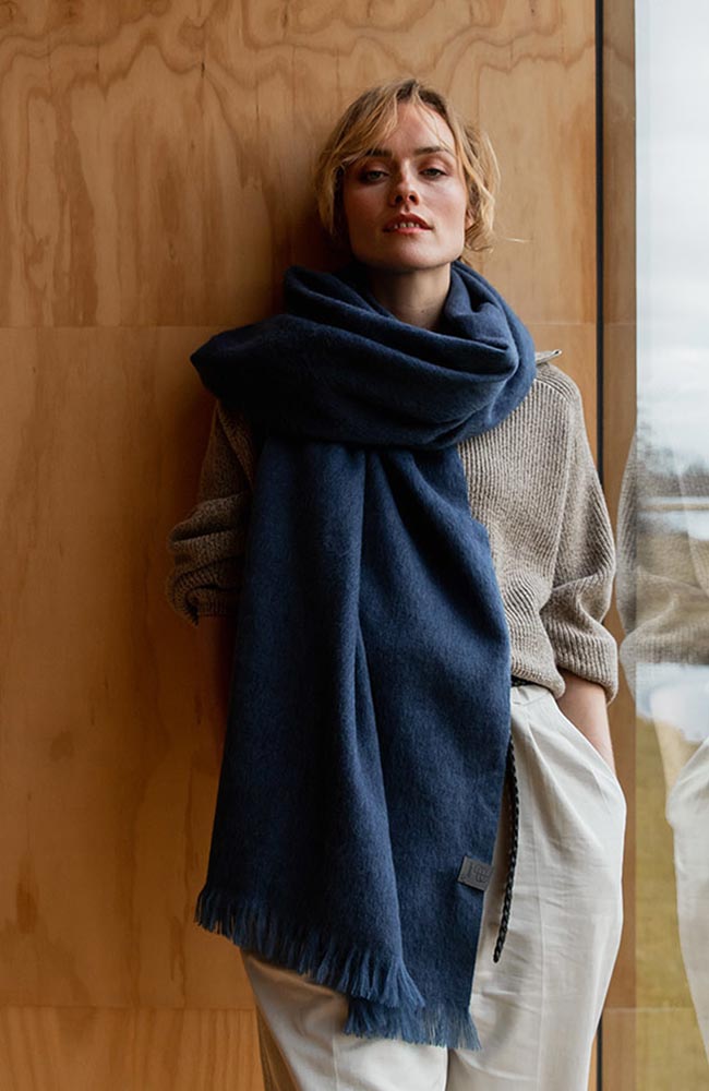 Bufandy Indigo Stone bluel shawl | Sophie Stone