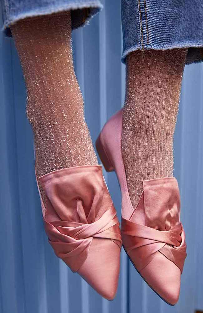 Swedish Stockings | Stella glitter socks pink | Sophie Stone