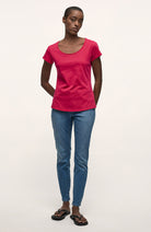 Lanius pink shirt short sleeve organic cotton | Sophie Stone