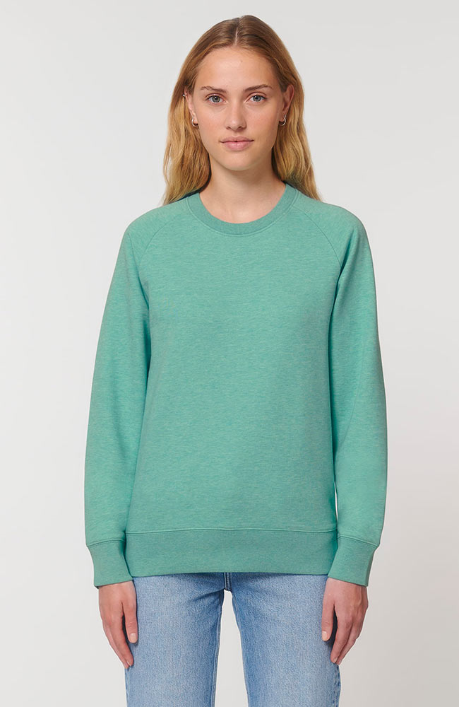 Sophie Stone Thomas jumper Mid heather green from organic cotton