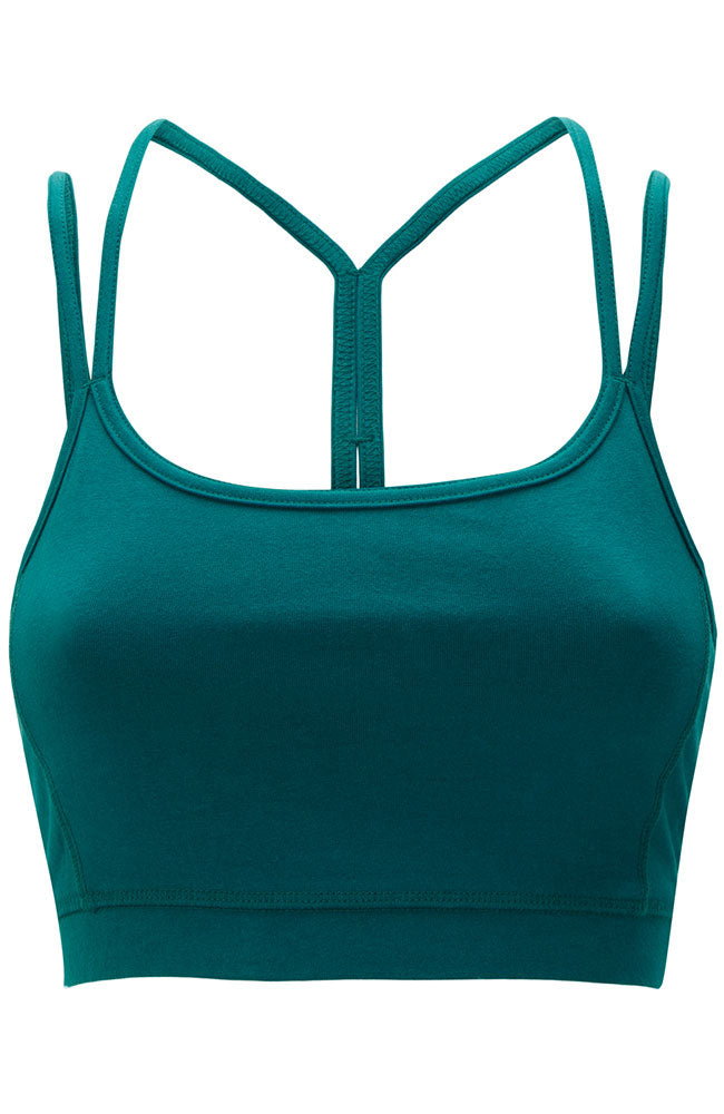 People Tree Yoga Y-back top organic cotton green | Sophie Stone