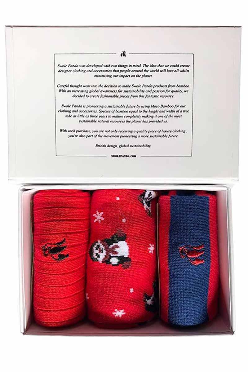 Swole Panda socks bamboo 3-pack gift box | Sophie Stone