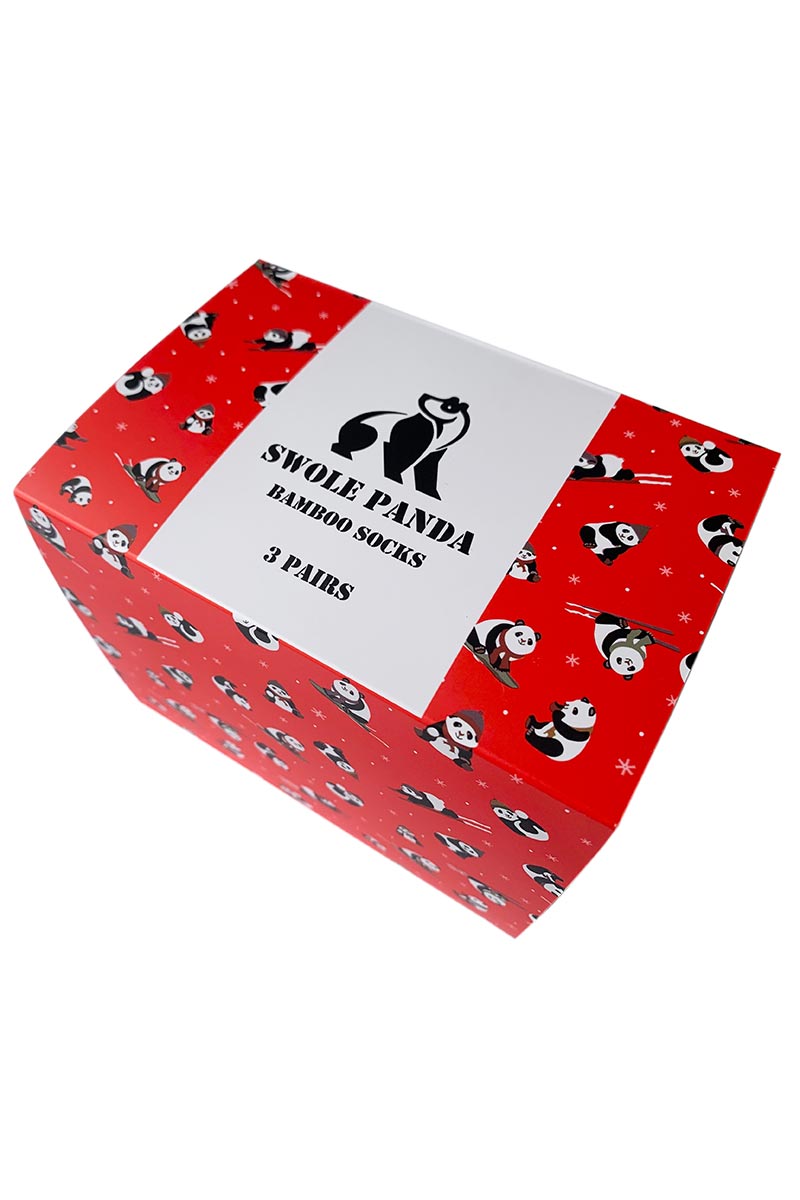 Swole Panda socks bamboo 3-pack gift | Sophie Stone