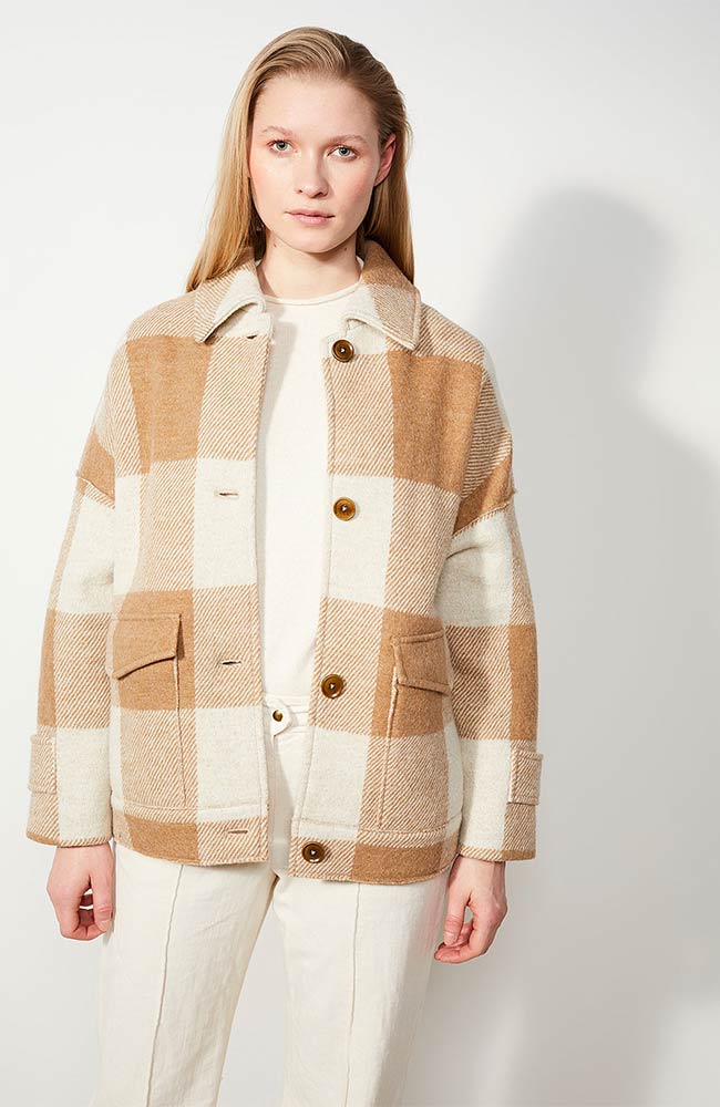 Langerchen Jacket Chelan check from organic wool winter coat | Sophie Stone 