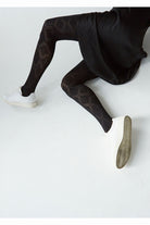 Swedish Stockings | Kajsa plaid tights 70 denier black durable | Sophie Stone