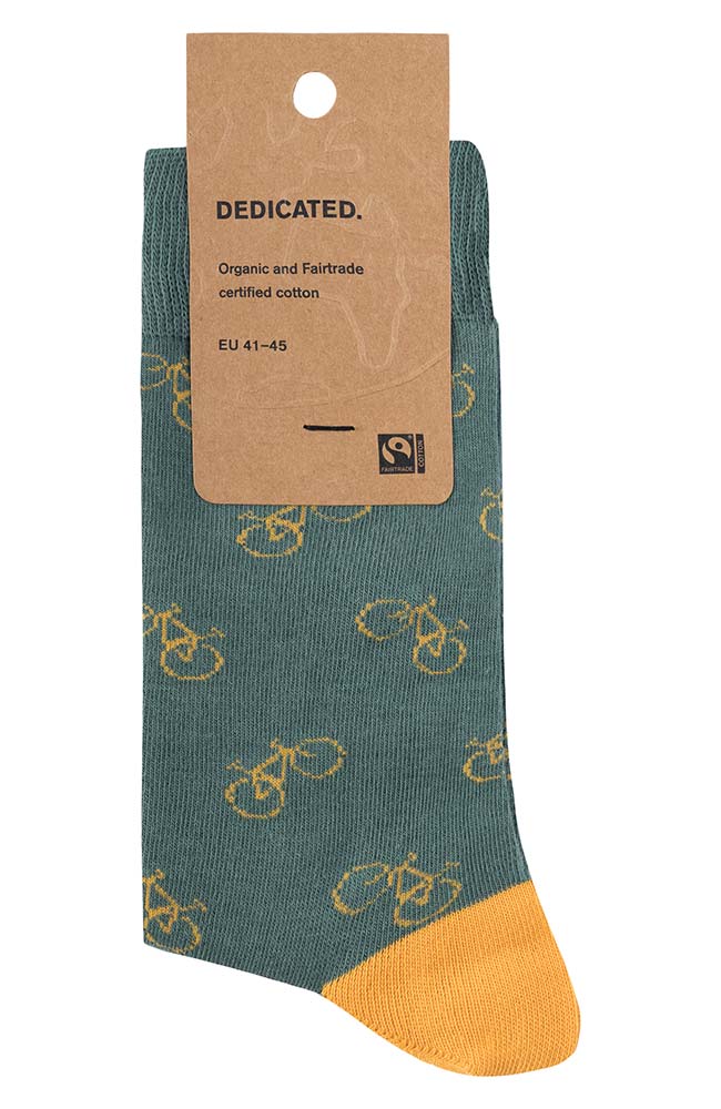 Dedicated Sigtuna Bicycle socks green from organic cotton | Sophie Stone