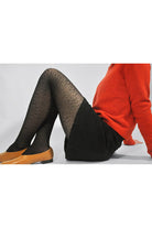 Swedish Stockings | Emma Leopard pantyhose black | Sophie Stone