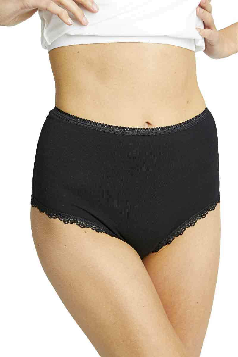 People Tree High waist briefs black lace | Sophie Stone