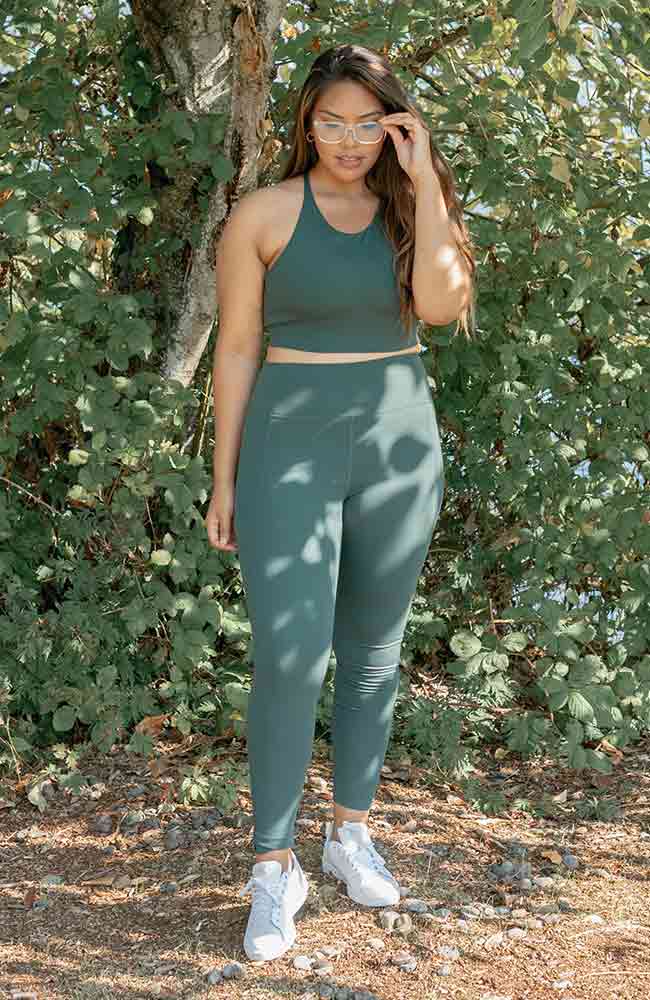 Girlfriend collective high-rise leggings moss RPET | Sophie...