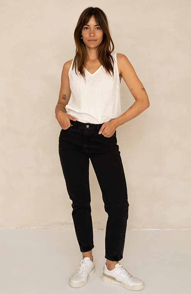 J label Chayan top off white in recycled cotton | Sophie Stone