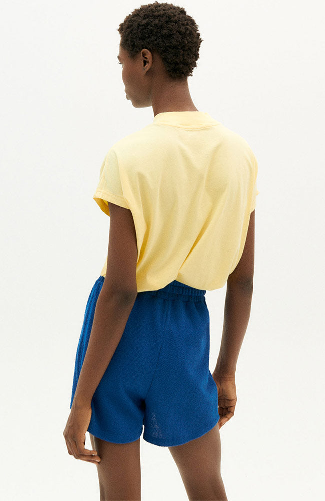 Thinking MU Klein blue sue shorts | Sophie Stone