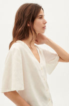 Thinking MU Libelula blouse white hemp | Sophie Stone