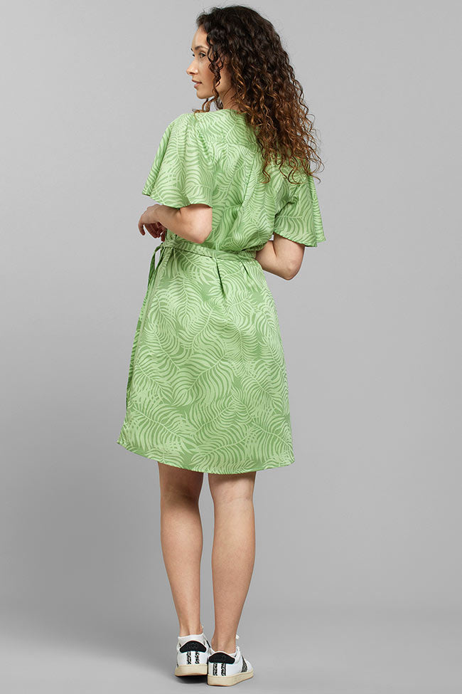 Dedicated Kungsham wrap dress palm green | Sophie Stone 