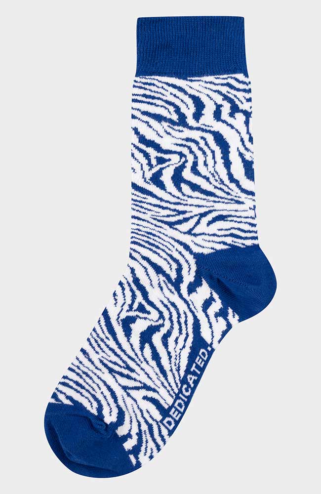 Dedicated Sigtuna Zebra Sodalite Blue socks organic cotton | Sophie Stone